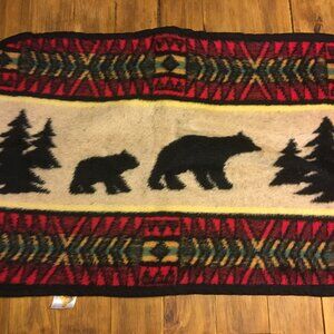 earth ragz bear Pillow Cover Rustic Cabin Lodge Forest Native American Pattern